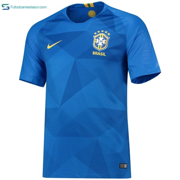 Tailandia Camiseta Brasil 2ª 2018 Azul